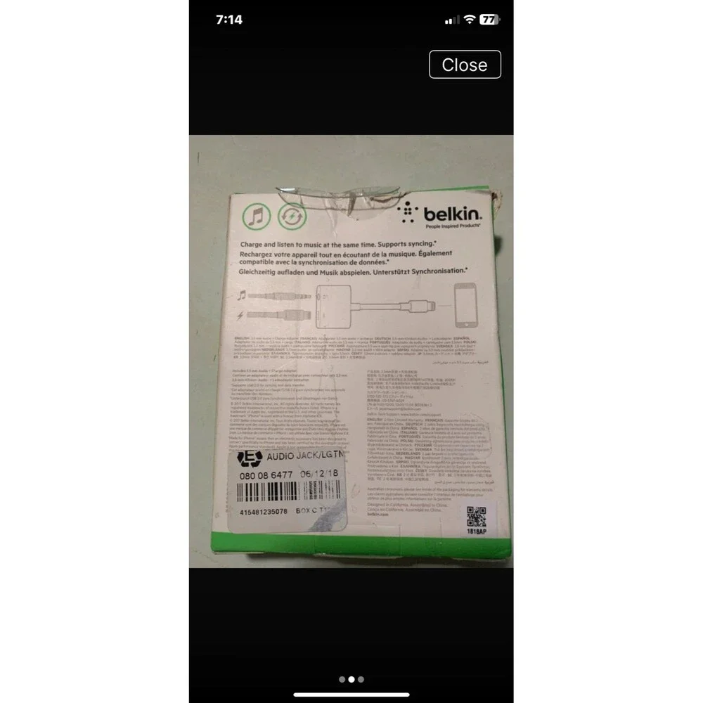 Belkin Rockstar For IPhone XR,XS,8,7 Damaged Box Rockstar New